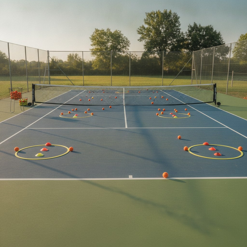 Midi kort çocuk tenis eğitimi