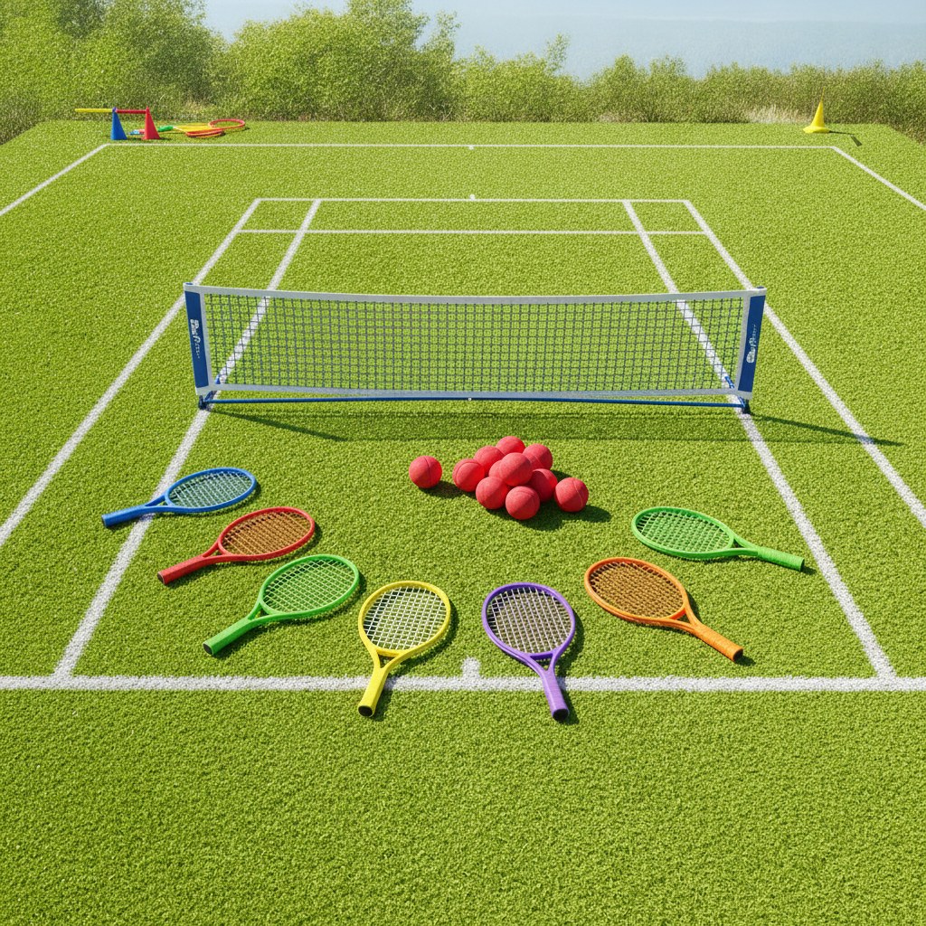 Mini tenis ekipmanları küçük kort